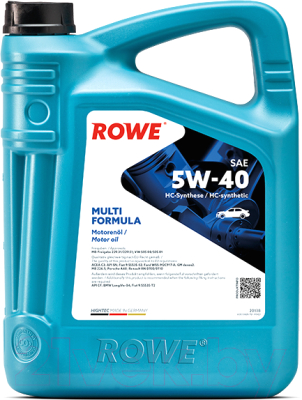 Моторное масло Rowe Hightec Multi Formula 5W40 / 20138-0050-03 (5л)