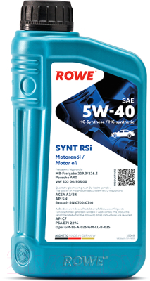 Моторное масло Rowe Hightec Synt RSi 5W40 / 20068-0010-03 (1л)