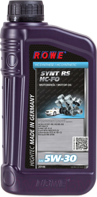 

Моторное масло Rowe, Hightec Synt RS 5W30 HC-FO / 20146-0010-03