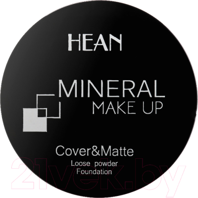 

Пудра рассыпчатая Hean, Mineral Make Up Cover&Matte Loose Powder Foundation тон 901