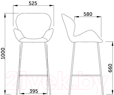 Изображение товара Стул AksHome Lagos (черный/черная нить)