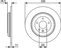 Тормозной диск Bosch 0986479W01 - 