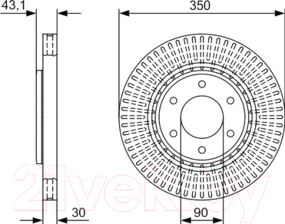

Тормозной диск Bosch, 0986479V51