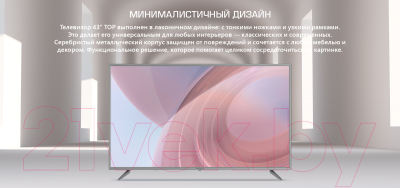 Телевизор Prestigio Top 43 / PTV43SS04Y (серебристый)