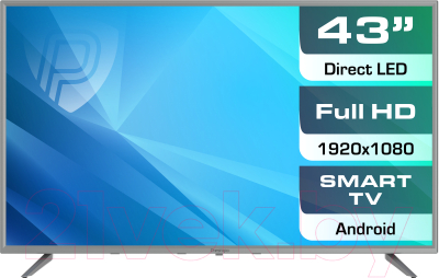 Телевизор Prestigio Top 43 / PTV43SS04Y (серебристый)