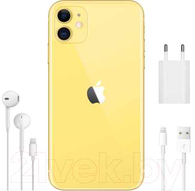 Смартфон Apple iPhone 11 256GB / MWMA2 (желтый)