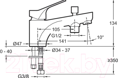 Смеситель Jacob Delafon Brive E75769-CP