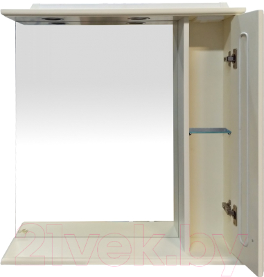 Шкаф с зеркалом для ванной Misty Лувр 85 R / П-Лвр03085-1014П (слоновая кость)
