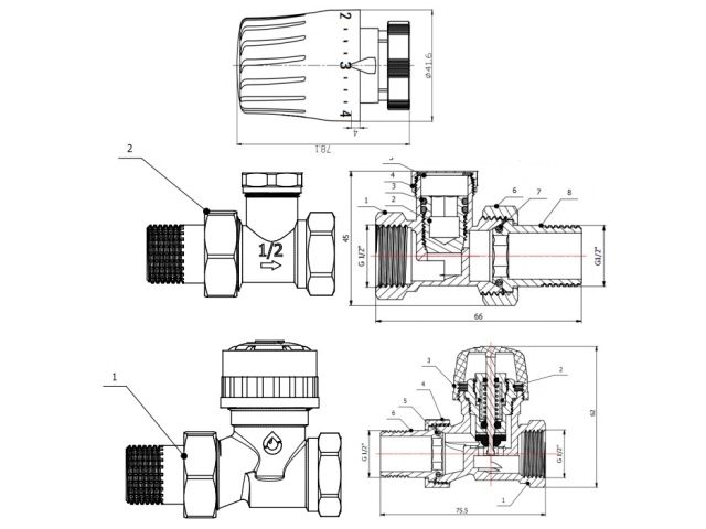 Комплект кранов для инженерного подключения AV Engineering AVE144212