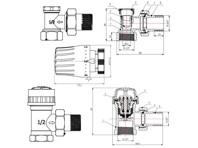 Комплект кранов для инженерного подключения AV Engineering AVE144112