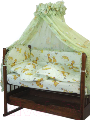 Комплект постельный для малышей Топотушки Жираф Вилли / 650М/4 (зеленый)