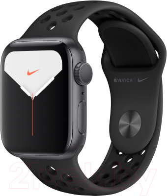 Умные часы Apple Watch Series 5 Nike+ GPS 40mm / MX3T2 (алюминий серый космос/антрацитовый, черный)