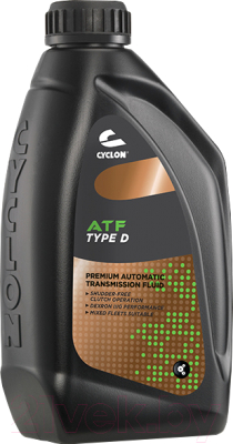 Трансмиссионное масло Cyclon ATF Type D / JE09009 (1л)
