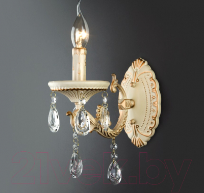 Изображение товара Бра Евросвет Lia 3585/1 (белый/прозрачный хрусталь)