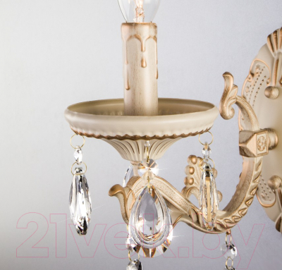 Изображение товара Бра Евросвет Lia 3585/1 (белый/прозрачный хрусталь)