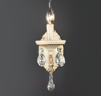 Изображение товара Бра Евросвет Lia 3585/1 (белый/прозрачный хрусталь)