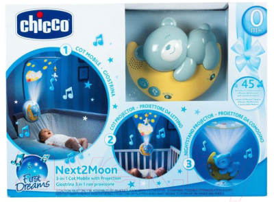 Подвеска на кроватку Chicco Nex2Moon / 98282 (голубой)