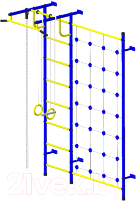 Детский спортивный комплекс Пионер С3СМ (синий/желтый)
