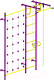 Детский спортивный комплекс Пионер С3С (пурпурный/желтый) - 