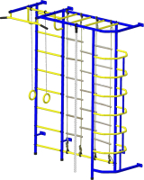 Детский спортивный комплекс Пионер С5Л (синий/желтый) - 