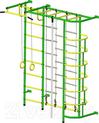 Детский спортивный комплекс Пионер С5Л (зеленый/желтый)