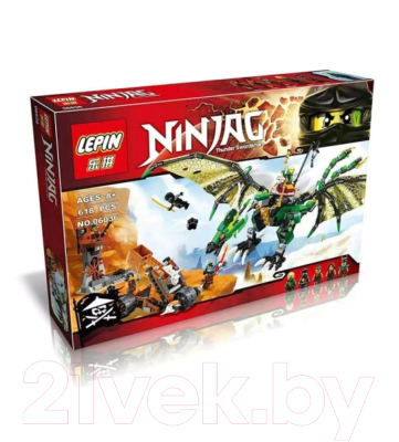 Конструктор Lepin NinjaGo Зеленый Дракон / 06036