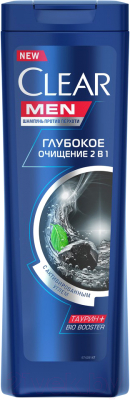 Шампунь для волос Clear Men Vita Abe актив глубокое очищение 2 в 1 против перхоти (400мл)