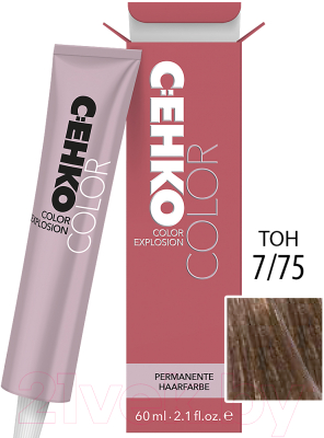 Крем-краска для волос C:EHKO Color Explosion 7/75 (светло-ореховый)