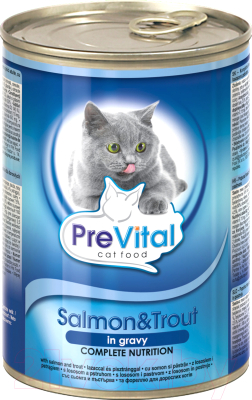 Влажный корм для кошек Prevital Salmon&Trout (415г)