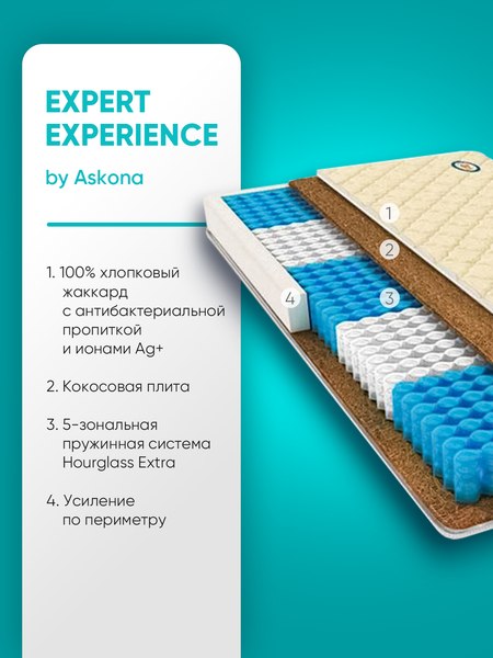 Купить Матрас Askona Expert Experience 160x200 в Бресте