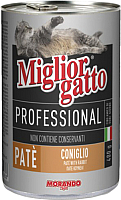 Влажный корм для кошек Miglior Gatto Professional Pate Rabbit (400г) - 