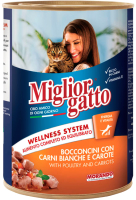 

Влажный корм для кошек Miglior, Gatto Classic Poultry&Carrots