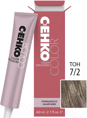 Крем-краска для волос C:EHKO Color Explosion 7/2 (пепельный блондин)