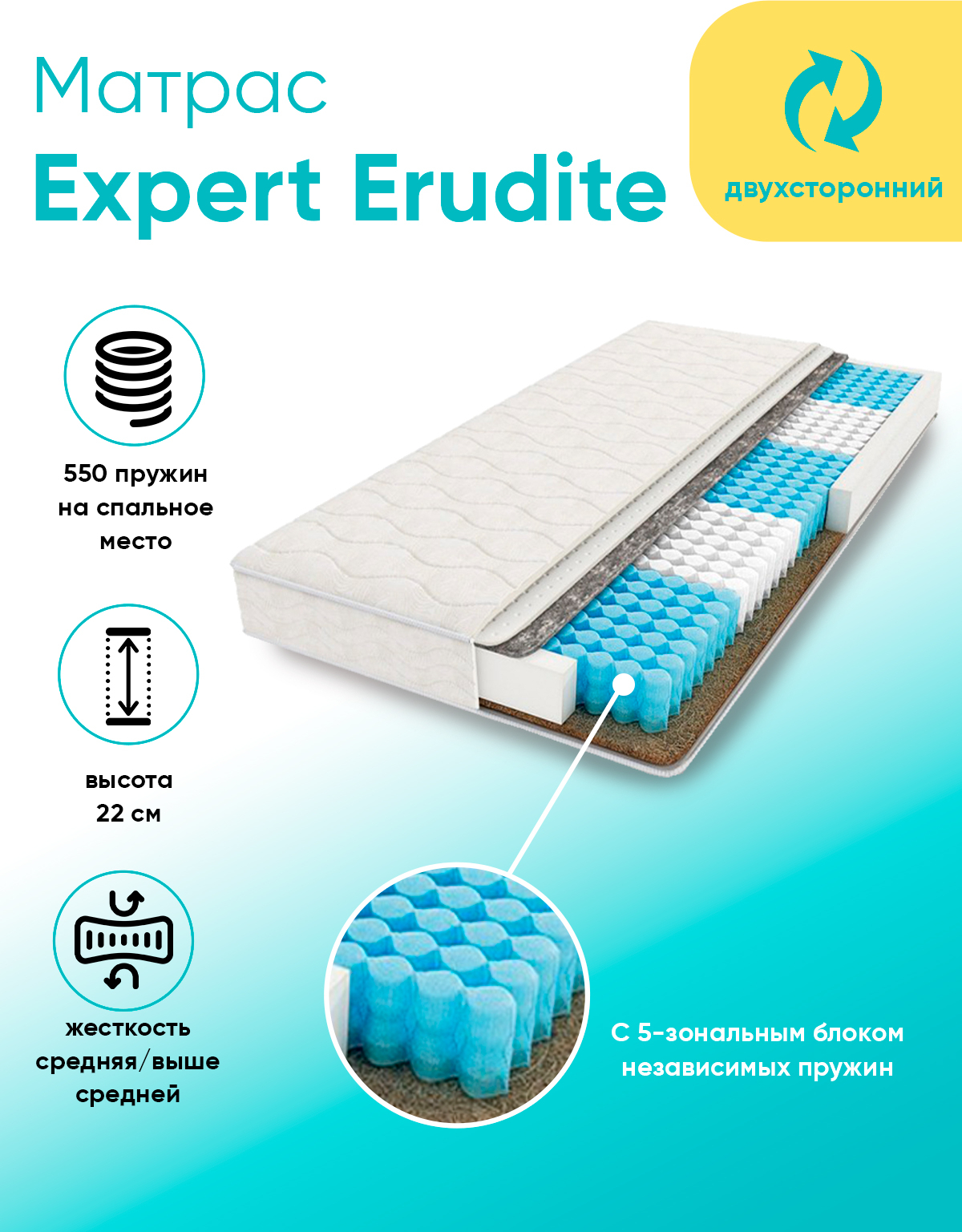 Матрас Askona Expert Erudite 80x186