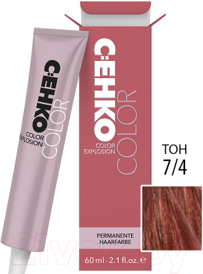 Крем-краска для волос C:EHKO Color Explosion 7/4 (медный блондин)