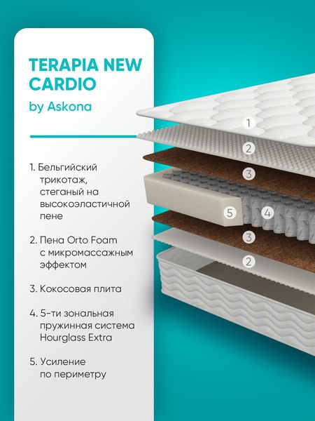 Купить Матрас Askona Terapia Cardio 160x200 в Барановичах