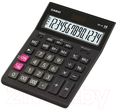 Калькулятор Casio GR-14-W-EP (черный)