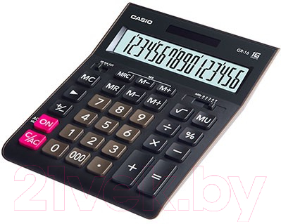 Калькулятор Casio GR-16-W-EP (черный)