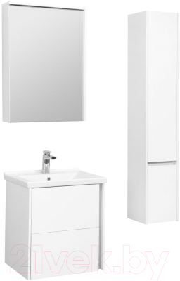 Шкаф с зеркалом для ванной Акватон Стоун 60 (1A231502SX010)
