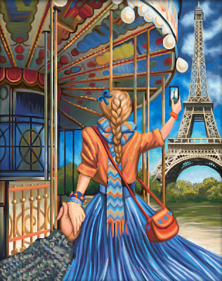 Набор алмазной вышивки Алмазная живопись Следуй за мной Париж / АЖ-1631