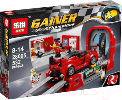 

Конструктор Lepin, Speed Champions Ferrari FXX K и Центр Разработки / 28005