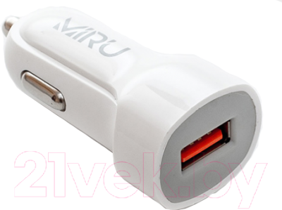 Зарядное устройство автомобильное Miru Quick Charge 3.0 / 5028 (белый)