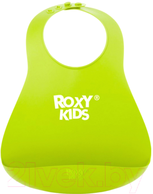 Нагрудник детский ROXY-KIDS Мягкий / RB-402G (зеленый)