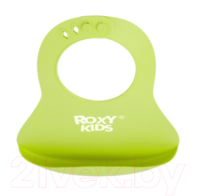 Нагрудник детский ROXY-KIDS Мягкий / RB-402G (зеленый)