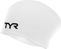 Шапочка для плавания TYR Long Hair Wrinkle-Free Silicone Cap / LCSL/100 (белый) - 