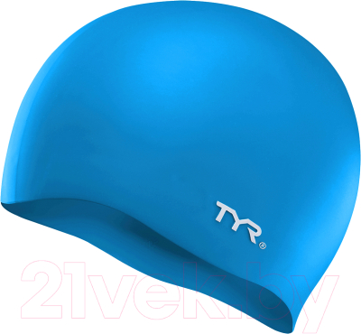 Шапочка для плавания TYR Wrinkle Free Silicone Cap / LCS/420 (голубой)