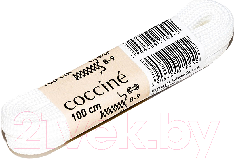 Шнурки для обуви Coccine Band / SZNN/100/BIA/7B (100см, 7B хлопок белый) — фото 1