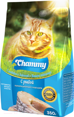 Сухой корм для кошек Chammy С рыбой (350)