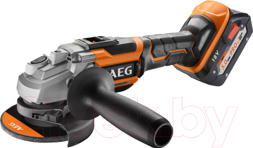 Профессиональная угловая шлифмашина AEG Powertools BEWS 18-125BL Li-502C