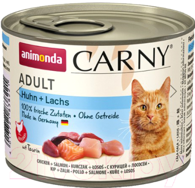 Влажный корм для кошек Animonda Carny с курицей и лососем (200г)